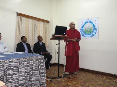 Addressing the Peace Ambassadors