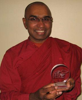 Global Peace Award for Bhante Wimala